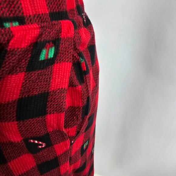 Jaclyn NY Red Buffalo Plaid Holiday Print Henley Pajama Set Women's Size M NWOT - Picture 9 of 15